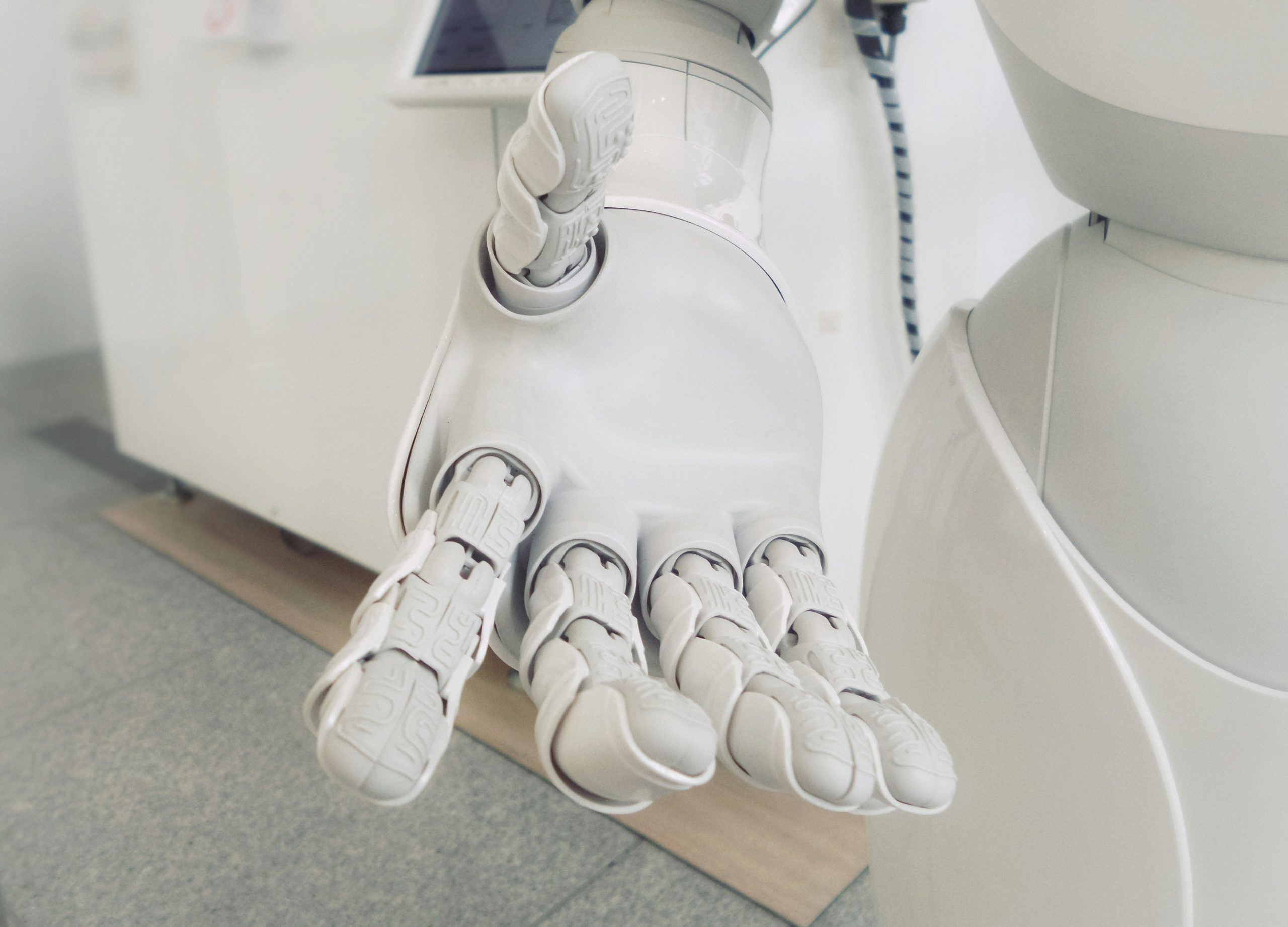 robot extending its hand